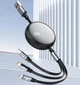 Кабель рулетка 3 в 1 MicroUSB Type-C Lightning для заряджання Android та iPhone 1м - зображення 7