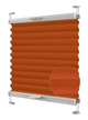 Жалюзи-плиссе Wenster тканевые Cosimo One VSM1 Duo Ecoro 108 40х170 см Оранжевый (8111504019580) - изображение 1