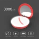 Зеркало косметическое SmartMirror с LED подсветкой и Power Bank 3000Mah красное (SM-L2-R) - изображение 5