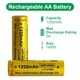 Акумулятор 14500/AA Li-Ion Vapcell INR14500 F12, 1250mAh, 3A, 4.2/3.6/2.5V, Gold - зображення 3