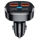 Адаптер в прикурювач Remax RCC329 PD 75W + QC3.0 2USB/2Type-C Чорний - зображення 1
