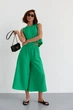 Женский костюм с кюлотами и топом без рукавов зеленый цвет 36р - изображение 1