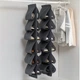 Сумка для хранения обуви, одежды, сумой Shoe Rack 6 отделов Подвесной органайзер Черный - изображение 7