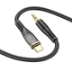 Кабель HOCO 3.5 mm to Type-C Transparent Discovery Edition Digital audio conversion cable UPA25 |1M| Колір Black - зображення 3