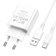 Зарядное устройство BOROFONE Type-C Cable Aspirer Single port Charger Set BA74A | 1USB, 2.1A | white - изображение 3