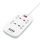 Удлинитель сетевой LDNIO SC4407 |2500W, 2m EU Plug, 4 USB, 4 Sockets. QC3.0, 3.1A|/8W| белый - изображение 6