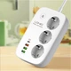 Подовжувач мережевий LDNIO c Wi-Fi SEW3452 |3USB/1Type-C, 3Sockets. QC/PD, 30W/10A, 2m EU Plug| білий - зображення 9