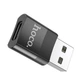 Перехідник HOCO USB To Type-C female adapter UA17 |3A, USB2.0| черный - изображение 2