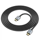 Кабель Hoco HDTV 2.0 Male to Male 4K HD data cable US03 (L=3M) чорный - зображення 6