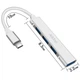 Портативный USB Type-C HUB / концентратор UH05-C, хаб 4в1: 3 x USB 2.0, 1 x USB 3.0, Silver - изображение 3