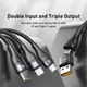 Кабель Baseus 100w 3 в 2 Type-C + Lightning + microUSB - USB+Type-C 1.2 м - зображення 6