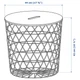Журнальний столик IKEA KVISTBRO 44 см сіро-зелений (805.335.70) - изображение 6