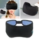 Маска для сна с наушниками bluetooth 3D EnJoy C 100 на липучке, заряд от USB Черная - изображение 3