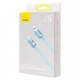 Кабель Baseus Crystal Shine Series Fast Charging Data Cable USB to iP 2.4A 1.2m Sky Blue (755589) - изображение 2