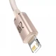 Кабель Baseus Crystal Shine Series Fast Charging Data Cable USB to iP 2.4A 2m Pink (755592) - изображение 4