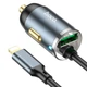 Адаптер автомобільний Hoco Lightning Cable Car charger NZ7 |1USB, 20W/3A, PD/QC| сірий - зображення 6
