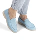 Лофери жіночі класичні блакитні Woman's heel із натуральної замші 39 (О-950) - зображення 1