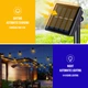 Гирлянда Ретро уличная светодиодная LedArt на солнечной энергии Solar + USB S14 15 ламп E27 15 метров - зображення 6