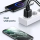 Зарядний пристрій JOYROOM Mini dual port smart fast charge L-2A121 | 2USB, 2.4A | black - зображення 4