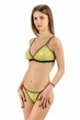 Комплект женский бюстгальтер с мягкой чашкой и стринги из сеточки Felisiya Lingerie Салатовый 2003+204-3334x170 75C; XL - изображение 2