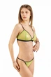 Комплект женский бюстгальтер с мягкой чашкой и стринги из сеточки Felisiya Lingerie Салатовый 2003+204-3334x170 75C; XL - изображение 5