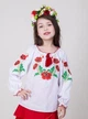 Вышитая блузка с маками в украинском стиле Маричка, белая, хлопок, длинный рукав, на девочку 140 см - изображение 3