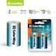 Батарейка ColorWay Alkaline Power D/LR20 BL 2шт - изображение 2