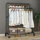 Двойная напольная стойка для одежды Double floor Hanger 110х54 см и полкой для обуви - изображение 7