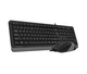 Комплект (клавіатура + миша) A4Tech F1010 Black/Grey USB (4711421943239) - изображение 1