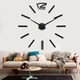 Великий настінний Чорний 3D годинник DIY Clock до 100 см Палички (YU8SH7832) - зображення 3