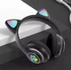 Беспроводные наушники Черный с ушками и подсветкой MDR Cat VZV-23 M (YU8SH1497) - изображение 2