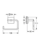 Держатель для туалетной бумаги GROHE QuickFix Start Cube 40978000 прямоугольный металлический хром CV033418 - изображение 2