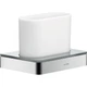 Стакан для зубных щеток HANSGROHE AXOR Universal прямоугольный керамический хром 42834000 - изображение 1