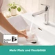 Cмеситель для умывальника однорычажный HANSGROHE Rebris S EcoSmart+ хром латунь с донным клапаном 72586000 - изображение 3