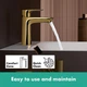 Змішувач для умивальника одноважільний HANSGROHE Talis E золотий латунь з донним клапаном 71710990 - зображення 4