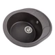 Мойка для кухни PLATINUM гранит 5847 ONYX 575x465мм овальная врезная без сифона коричневая PLS-A39618 - изображение 3