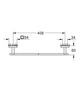 Держатель для полотенец GROHE QuickFix Start Cube 409872430 450мм прямоугольный металл черный CV034610 - изображение 5