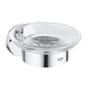 Мыльница настенная GROHE QuickFix Start 41193000 округлая стеклянная хром CV031949 - изображение 1