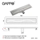 Трап лінійний для душу GAPPO 400мм із сухим затвором сатин G84007-3 - зображення 2