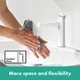 Cмеситель для умывальника однорычажный HANSGROHE Finoris белый латунь с донным клапаном 76020700 - изображение 3
