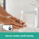 Cмеситель для умывальника однорычажный HANSGROHE Finoris белый латунь с донным клапаном 76020700 - изображение 5