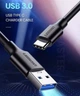 Кабель Ugreen US184 USB-A 3.0 - USB Type-C, 3A, QC3.0, 1.5 m Black 20883 (90403219) - изображение 2