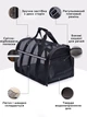 Переноска сумка для кошек и собак с иллюминатором L 49x28x27 см CosmoPet CP-46 Black - изображение 6