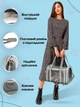 Сумка переноска для кошек и собак 42x28x28 см CosmoPet CP-47 Grey - изображение 7