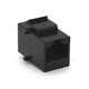 Проходной адаптер в рамку Cat5e UTP RJ45 RJ45 черный коннектор сетевой - изображение 2