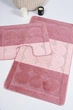 Набір килимків для ванної та туалету Confetti Edremit Dusty Rose 60х100 та 60х50 см Рожевий - зображення 1