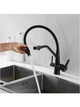 Смеситель для кухни чёрный з гибким изливом под фильтр WEZER INX4A-08-BLACK нержавеющая сталь - изображение 6