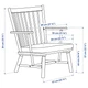 Крісло зі спинкою IKEA PERSBOL чорне/Tibbleby бежевий/сірий (505.259.20) - изображение 9