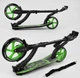 Самокат Best Scooter алюмінієвий широкий кермо передній амортизатор Чорний із зеленим (52266) - зображення 4