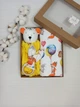 Набор для малыша: пеленка, комфортер, грызкнок a.l.babybox Лисички на шариках Жолтый - изображение 1